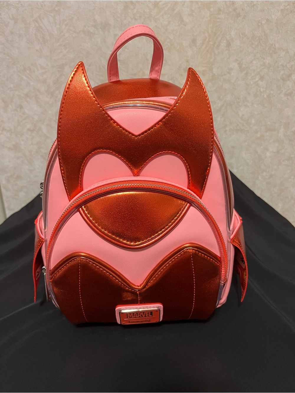 Marvel Mini Backpack in Pink and Metallic Red